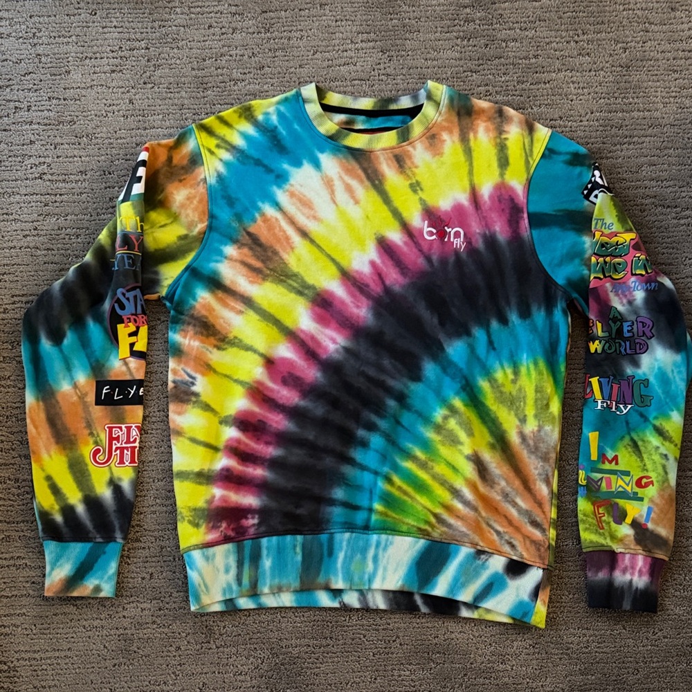 Bornfly Tie Dye Patches Crewneck